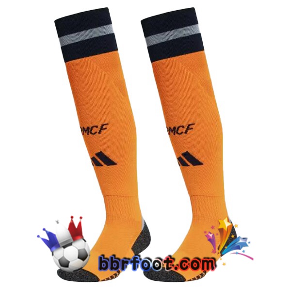Chaussettes Foot Real Madrid Exterieur Orange 2024/2025
