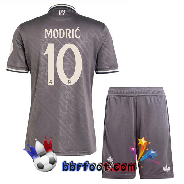 Maillot Foot Real Madrid (Modrić 10) Enfant Third Gris 2024/2025