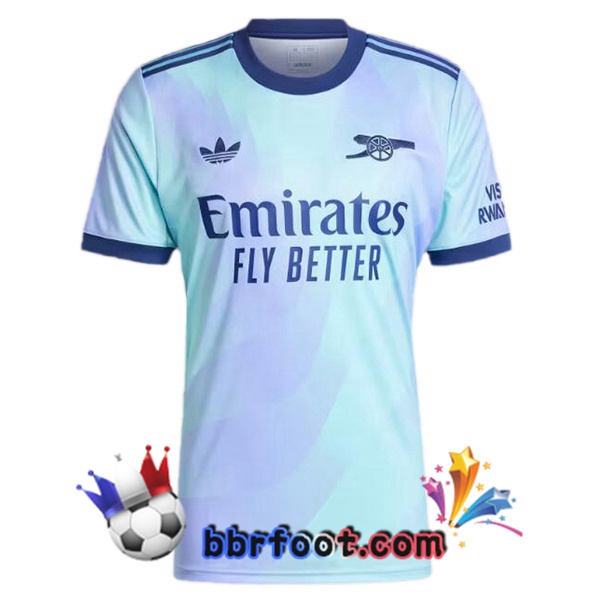 Maillot Foot Arsenal Third Bleu 2024/2025 Maillot Foot Arsenal Third Bleu 2024/2025