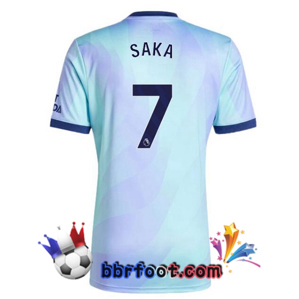 Maillot Foot Arsenal (SAKA 7) Third Bleu 2024/2025
