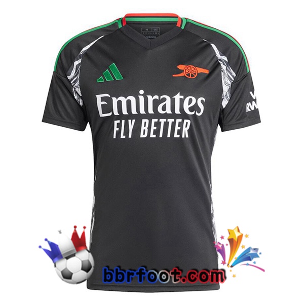 Maillot Foot Arsenal Exterieur Noir 2024/2025