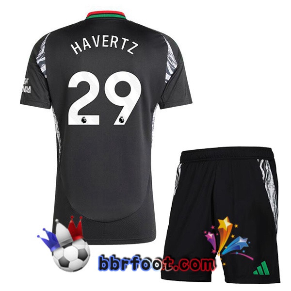 Maillot Foot Arsenal (HAVERTZ 29) Enfant Exterieur Noir 2024/2025