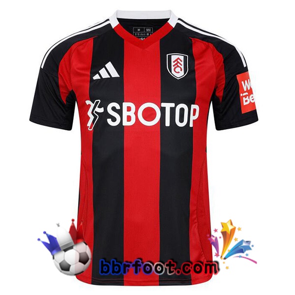 Maillot Foot Fulham FC Exterieur Rouge Noir 2024/2025