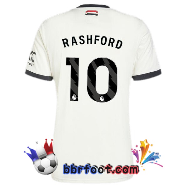 Maillot Foot Manchester United (Rashford 10) Third Blanc 2024/2025