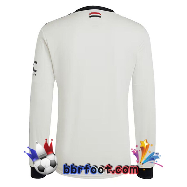 Maillot Foot Manchester United Third Manche longue Blanc 2024/2025
