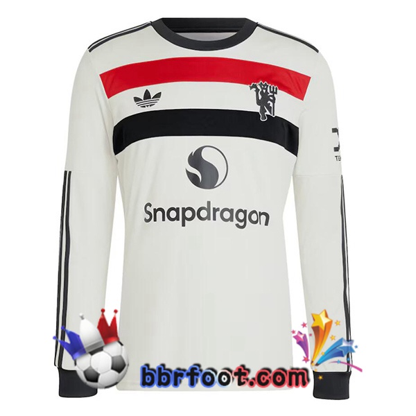 Maillot Foot Manchester United Third Manche longue Blanc 2024/2025