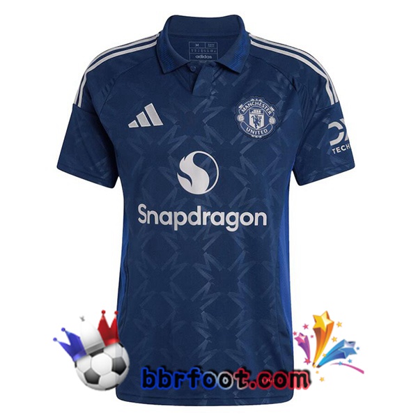 Maillot Foot Manchester United Exterieur Bleu 2024/2025
