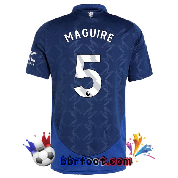 Maillot Foot Manchester United (Maguire 5) Exterieur Bleu 2024/2025