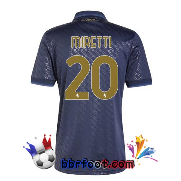 Maillot Foot Juventus (MIRETTI 20) Third Bleu Royal 2024/2025