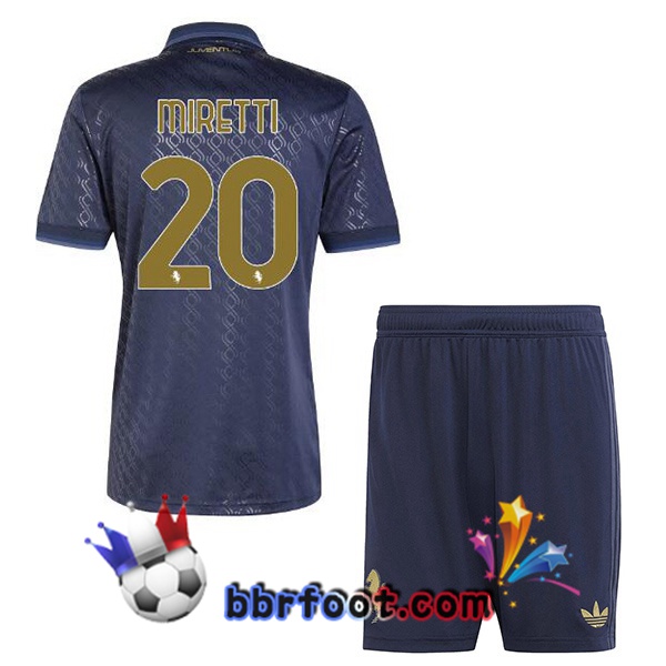 Maillot Foot Juventus (MIRETTI 20) Enfant Third Bleu Royal 2024/2025 Maillot Foot Juventus (MIRETTI 20) Enfant Third Bleu Royal 2024/2025