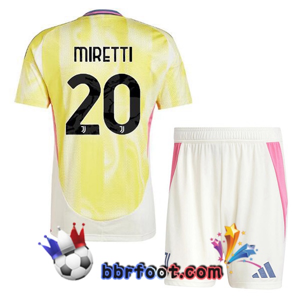 Maillot Foot Juventus (MIRETTI 20) Enfant Exterieur Jaune 2024/2025 Maillot Foot Juventus (MIRETTI 20) Enfant Exterieur Jaune 2024/2025