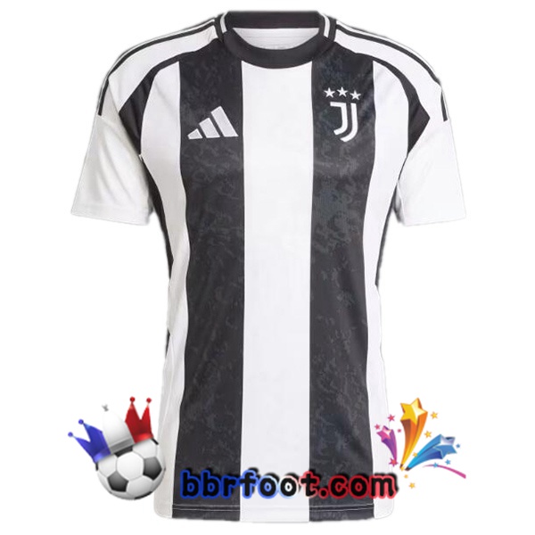 Maillot Foot Juventus Domicile Noir Blanc 2024/2025