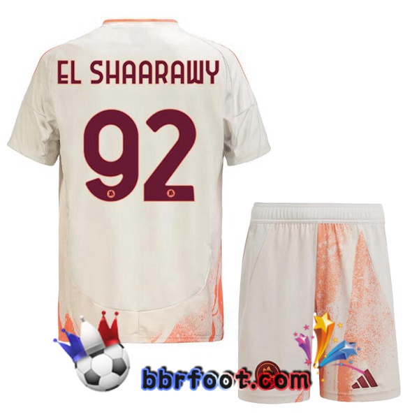 Maillot Foot AS Roma (EL SHAARAWY 92) Enfant Exterieur Blanc 2024/2025