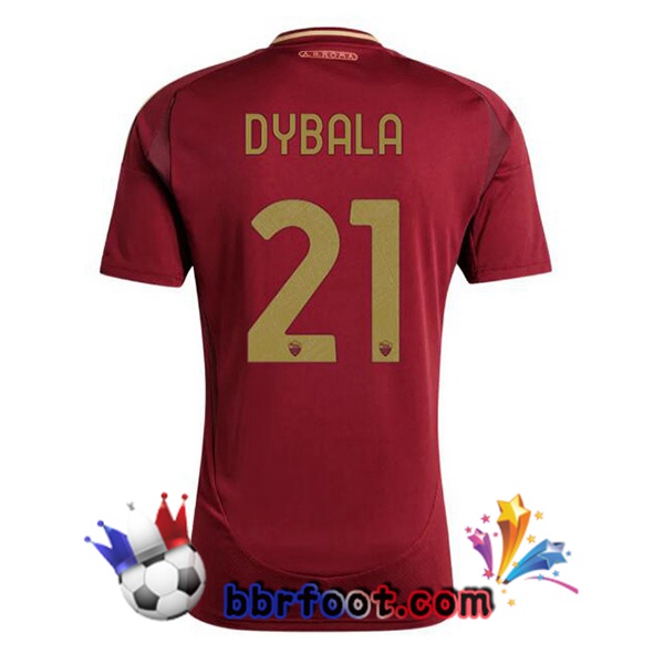 Maillot Foot AS Roma (DYBALA 21) Domicile Rouge 2024/2025 Maillot Foot AS Roma (DYBALA 21) Domicile Rouge 2024/2025