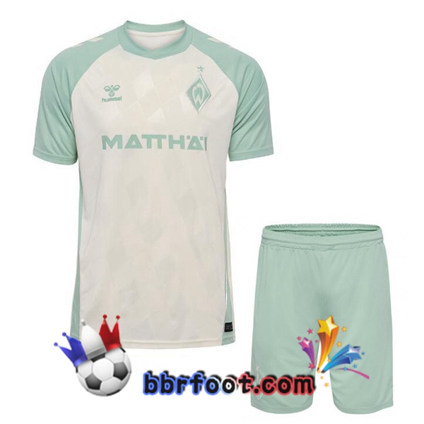 Maillot Foot SV Werder Bremen Enfant Exterieur Blanc 2024/2025