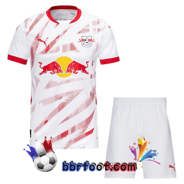 Maillot Foot RB Leipzig Enfant Domicile Blanc 2024/2025