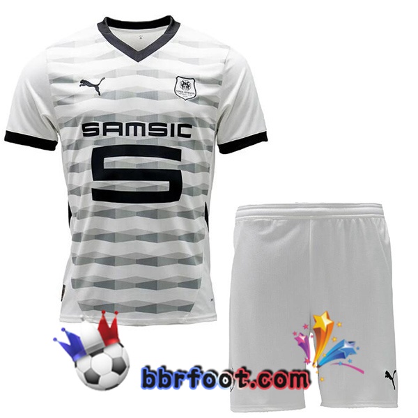 Maillot Foot Stade Rennais Enfant Exterieur Blanc 2024/2025