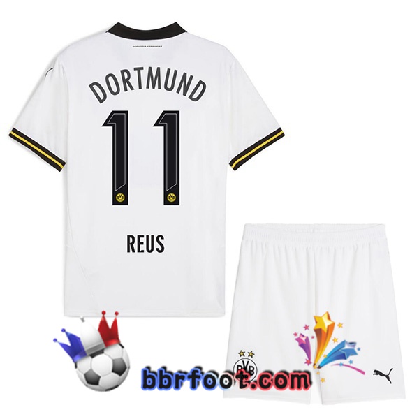 Maillot Foot Dortmund BVB (Reus 11) Enfant Exterieur Blanc 2024/2025