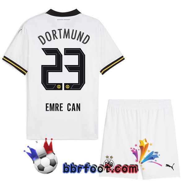 Maillot Foot Dortmund BVB (Emre Can 23) Enfant Exterieur Blanc 2024/2025