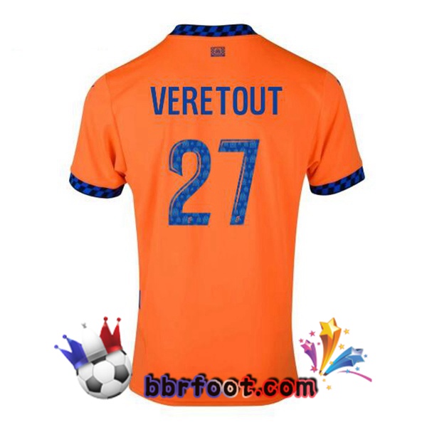Maillot Foot Marseille OM (VERETOUT 27) Third Orange 2024/2025