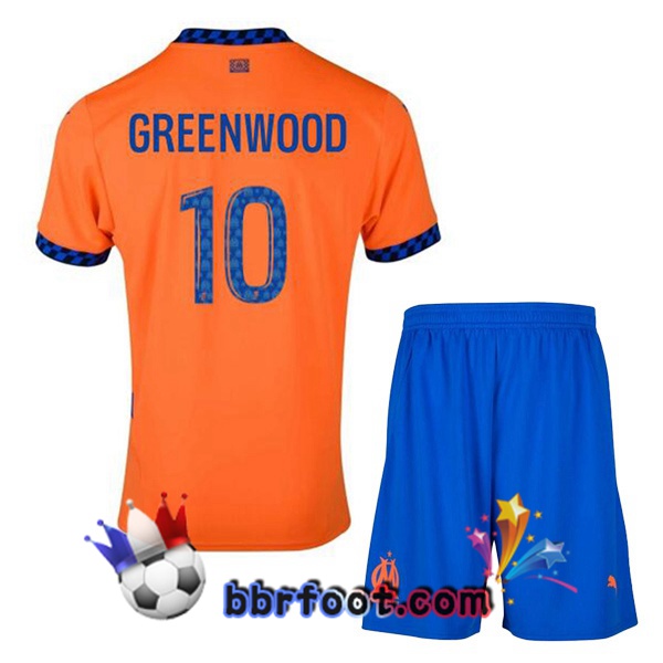Maillot Foot Marseille OM (GREENWOOD 10) Enfant Third Orange 2024/2025