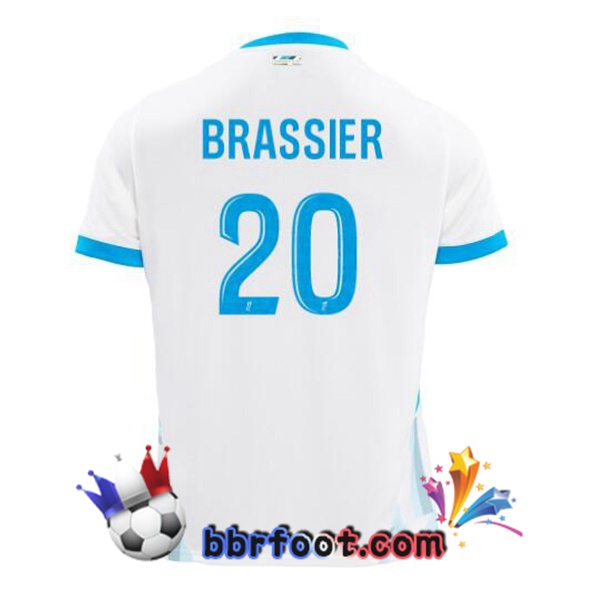 Maillot Foot Marseille OM (BRASSIER 20) Domicile Blanc 2024/2025