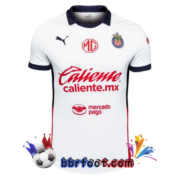 Maillot Foot CD Guadalajara Exterieur Blanc 2024/2025