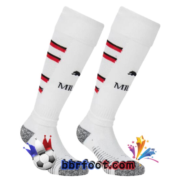Chaussettes Foot AC Milan Exterieur Blanc 2024/2025
