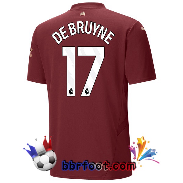 Maillot Foot Manchester City (Kevin De Bruyne 17) Third Marron 2024/2025