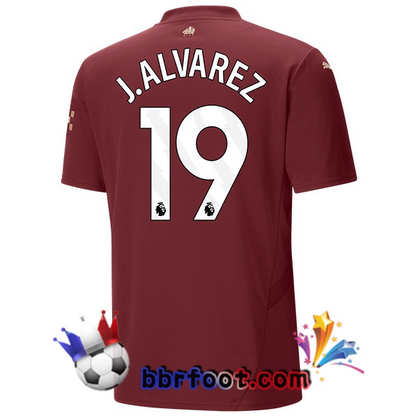 Maillot Foot Manchester City (Julián Álvarez 19) Third Marron 2024/2025