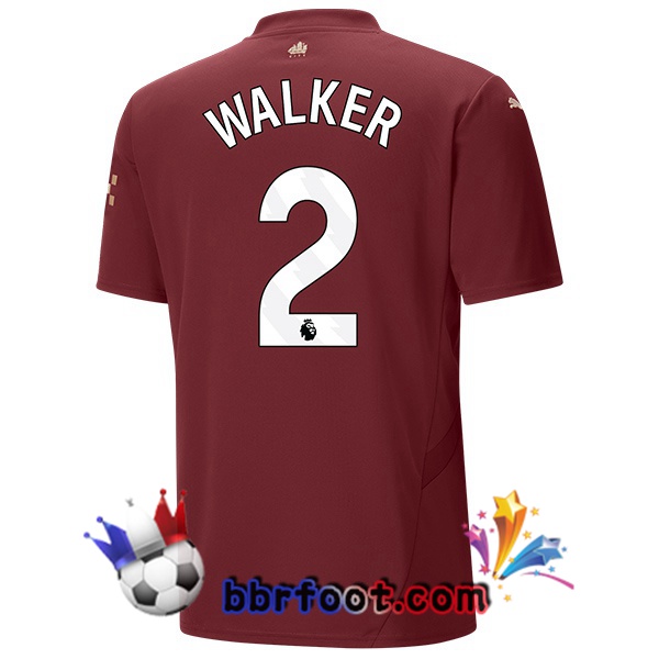 Maillot Foot Manchester City (Kyle Walker 2) Third Marron 2024/2025