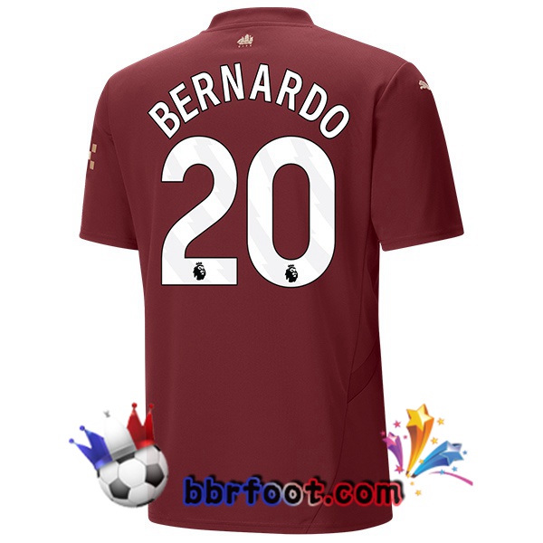 Maillot Foot Manchester City (Bernardo Silva 20) Third Marron 2024/2025