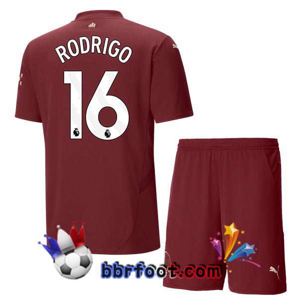 Maillot Foot Manchester City (Rodrigo 16) Enfant Third Marron 2024/2025