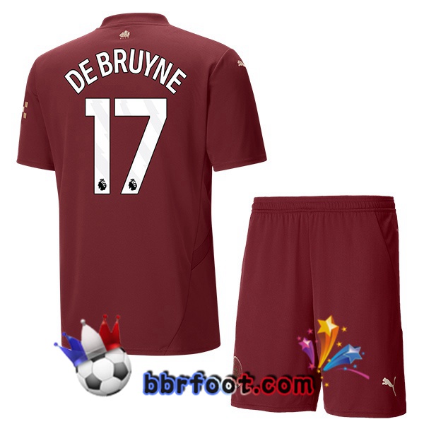 Maillot Foot Manchester City (Kevin De Bruyne 17) Enfant Third Marron 2024/2025