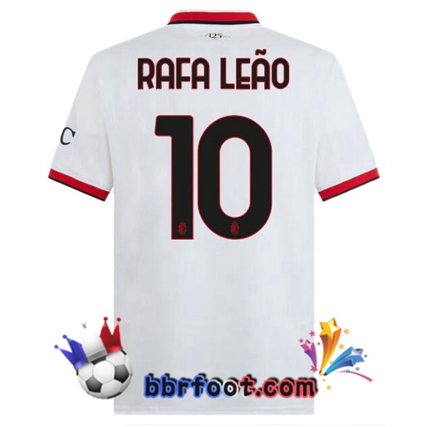 Maillot Foot AC Milan (Rafa Leão 10) Exterieur Blanc 2024/2025 Maillot Foot AC Milan (Rafa Leão 10) Exterieur Blanc 2024/2025