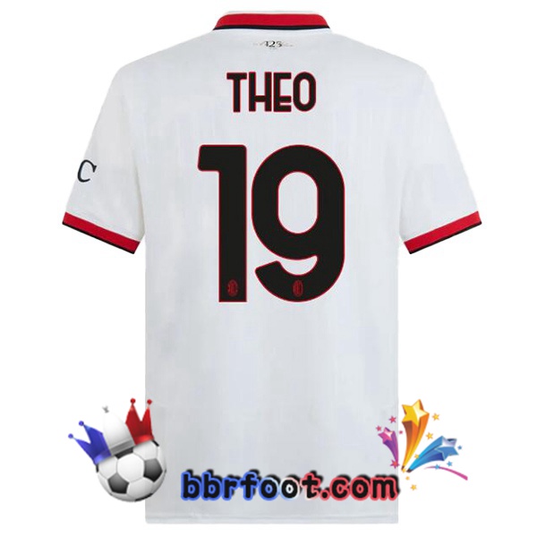 Maillot Foot AC Milan (THEO 19) Exterieur Blanc 2024/2025 Maillot Foot AC Milan (THEO 19) Exterieur Blanc 2024/2025