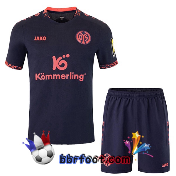 Maillot Foot FSV Mainz 05 Enfant Exterieur Noir 2024/2025
