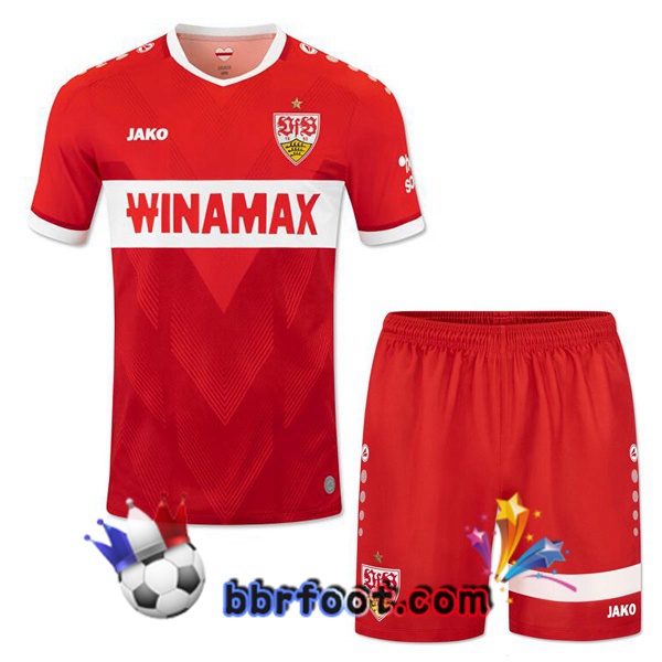 Maillot Foot VfB Stuttgart Enfant Exterieur Rouge 2024/2025