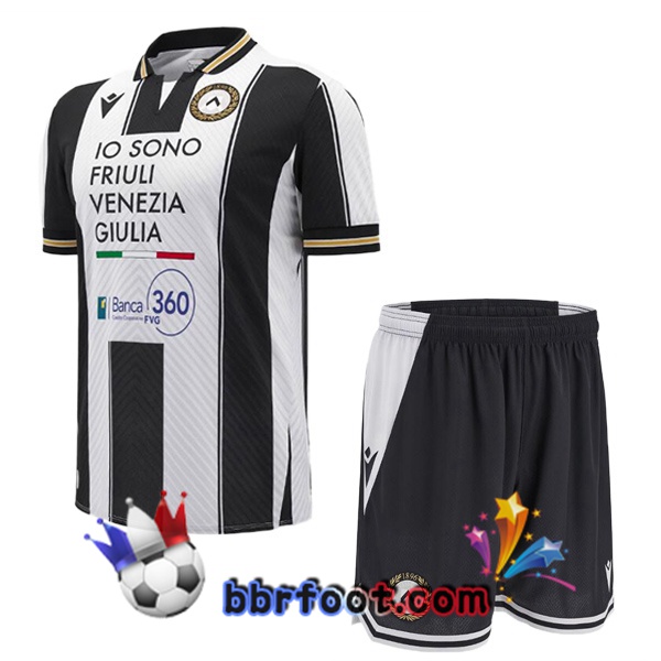 Maillot Foot Udinese Calcio Enfant Domicile Blanc Noir 2024/2025