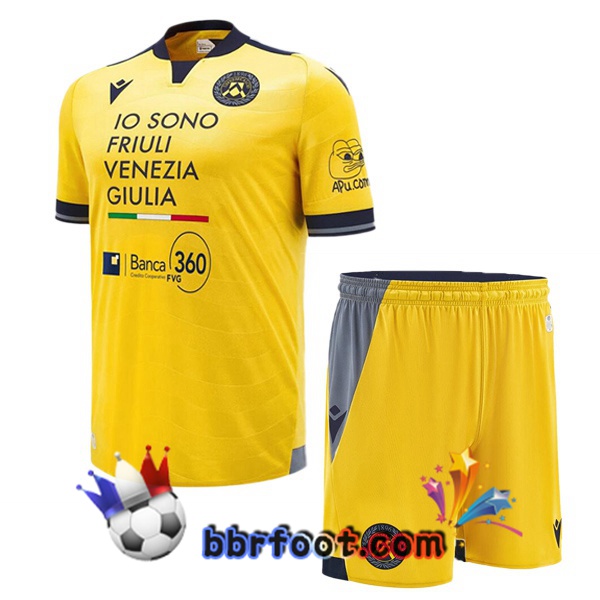 Maillot Foot Udinese Calcio Enfant Exterieur Jaune 2024/2025