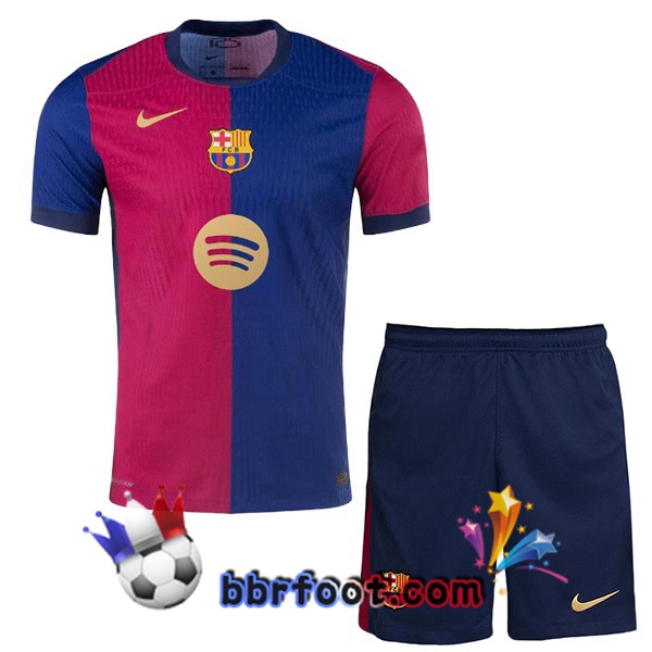 Maillot Foot FC Barcelone Enfant Domicile Bleu Rouge 2024/2025