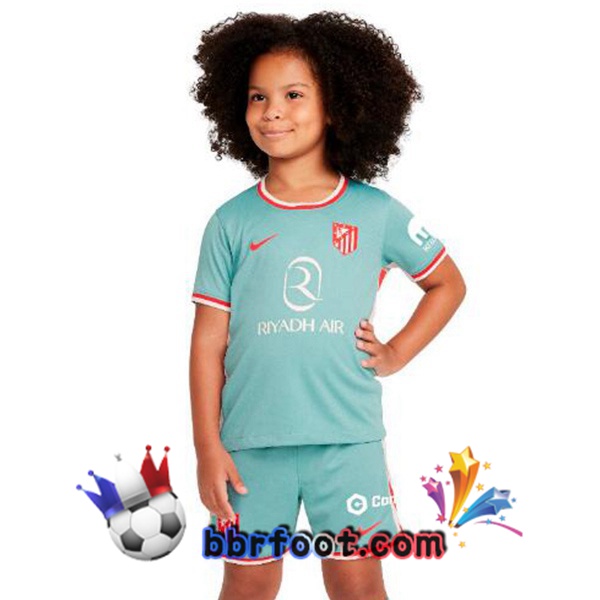 Maillot Foot Atletico Madrid Enfant Exterieur Vert 2024/2025