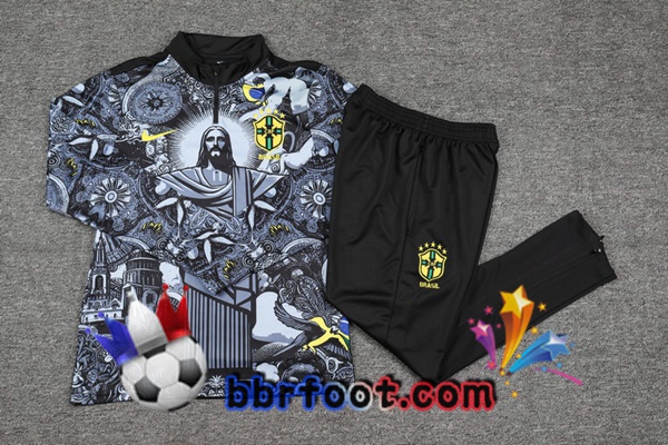 Survetement Foot Bresil Noir 2024/2025