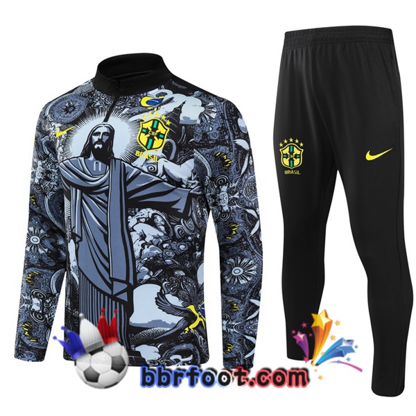 Survetement Foot Bresil Noir 2024/2025
