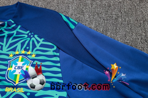 Survetement Foot Bresil Bleu 2024/2025