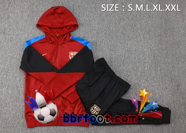 Survetement Foot - Sweat A Capuche FC Barcelone Rouge 2024/2025