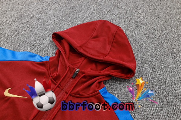Survetement Foot - Sweat A Capuche FC Barcelone Rouge 2024/2025