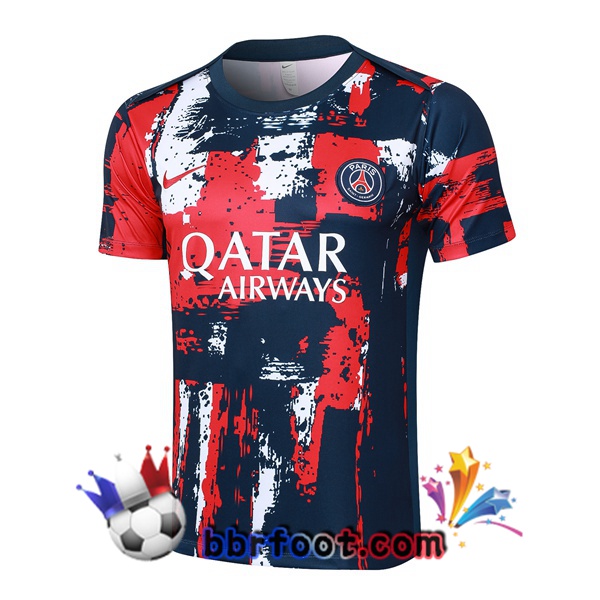 Training T-Shirts Paris PSG Bleu Royal Rouge 2024/2025