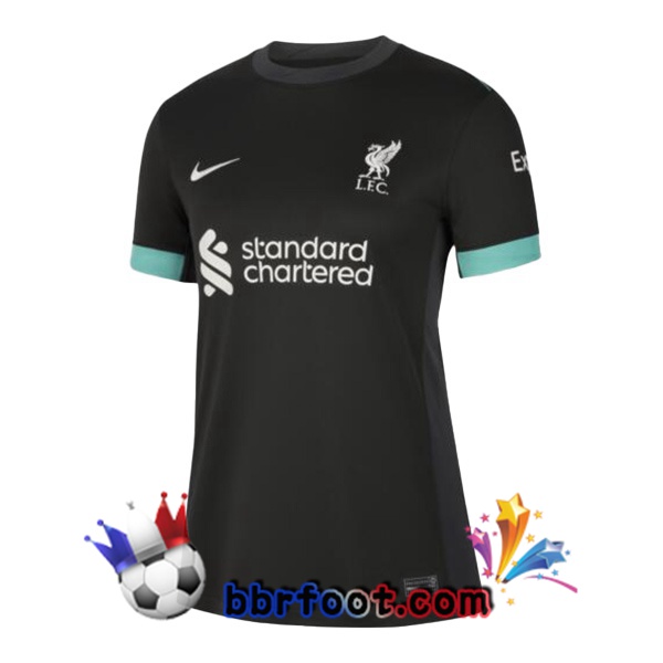 Maillot Foot FC Liverpool Femme Exterieur Noir 2024/2025
