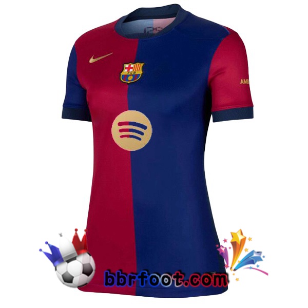 Maillot Foot FC Barcelone Femme Domicile Bleu Rouge 2024/2025